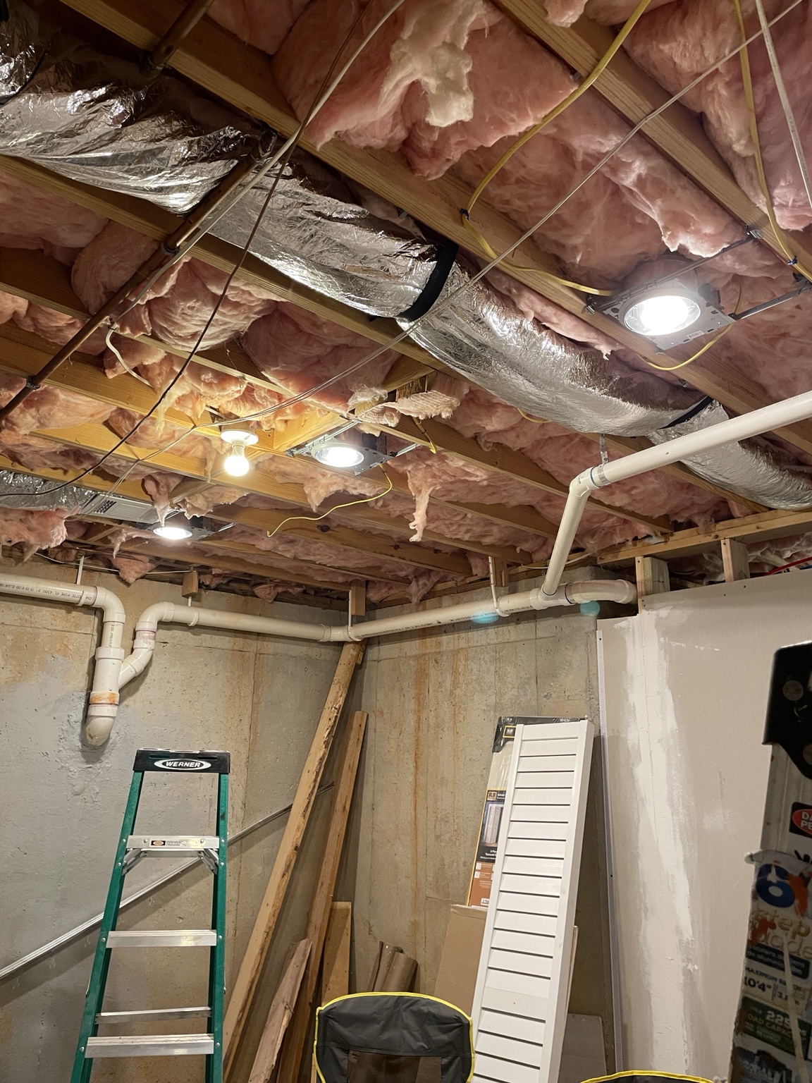 Interior recessed lighting installation